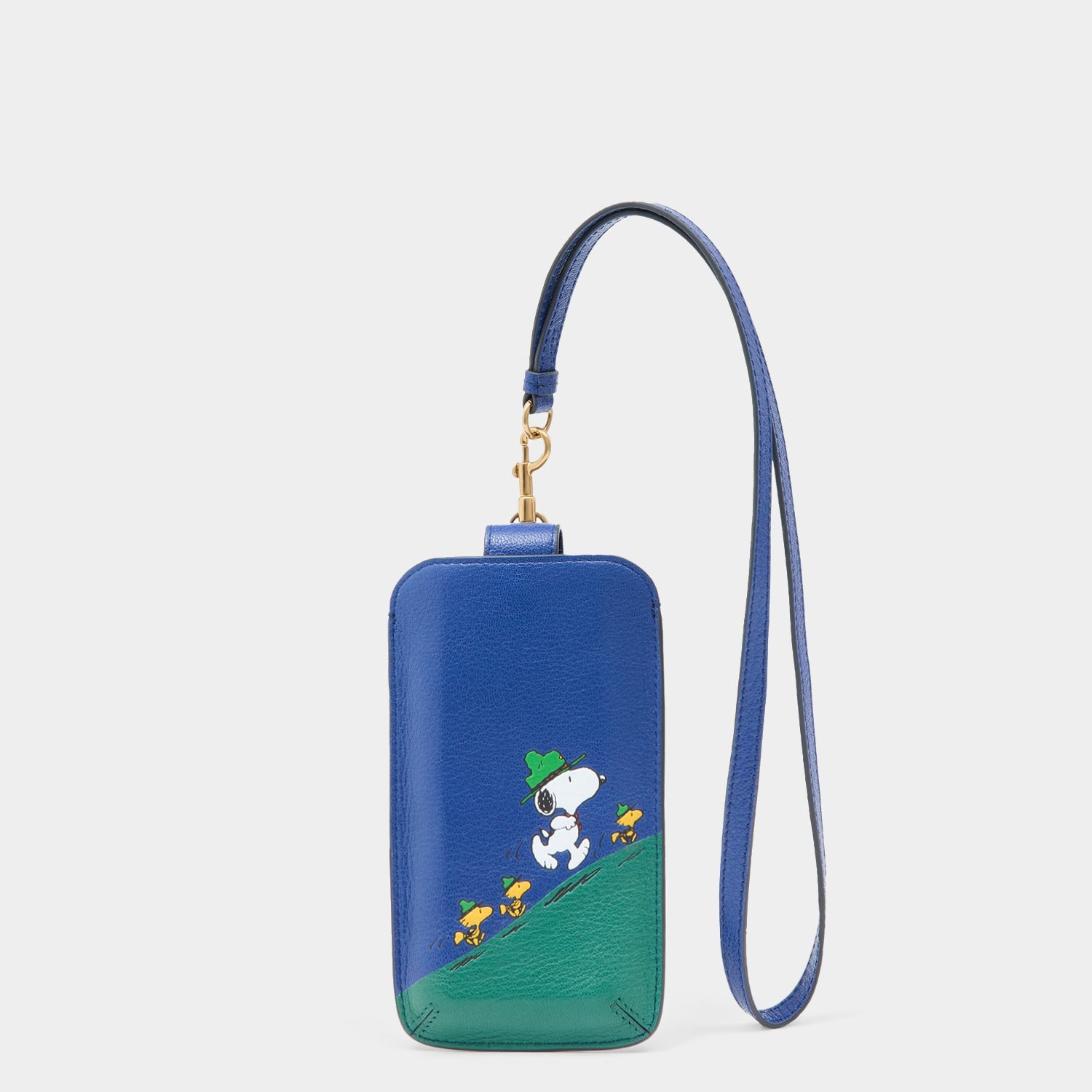 Peanuts Snoopy Sunglasses Pouch -

          
            Calf Leather in School Blue -
          

          Anya Hindmarch US
