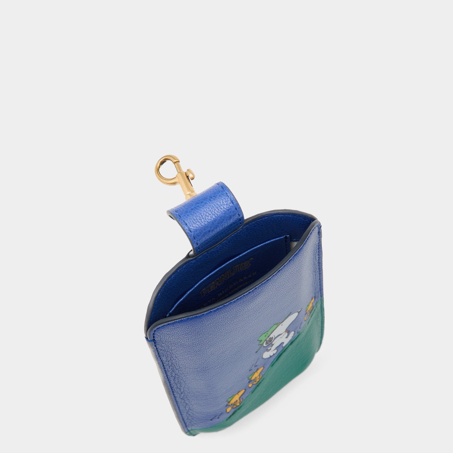 Peanuts Snoopy Sunglasses Pouch -

          
            Calf Leather in School Blue -
          

          Anya Hindmarch US
