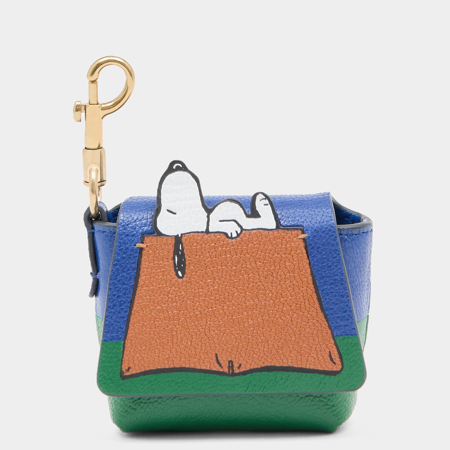 Peanuts Snoopy Ear Pods Pouch -

          
            Capra Leather in Monday Blue -
          

          Anya Hindmarch US
