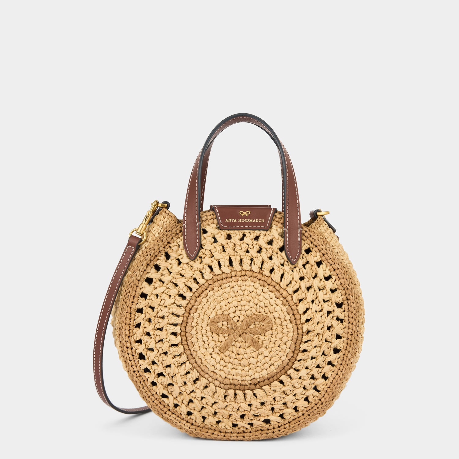 Raffia Small Round Bow Tote -

          
            Raffia in Natural -
          

          Anya Hindmarch US
