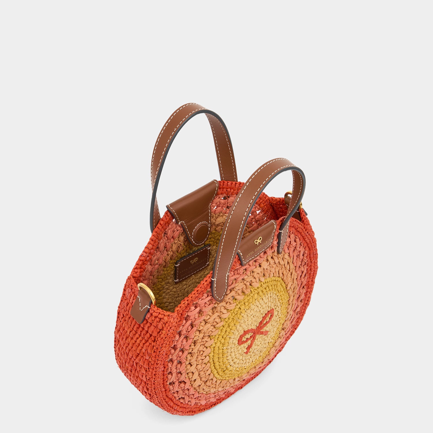 Raffia Small Round Bow Tote -

          
            Raffia in Orange/Multi -
          

          Anya Hindmarch US
