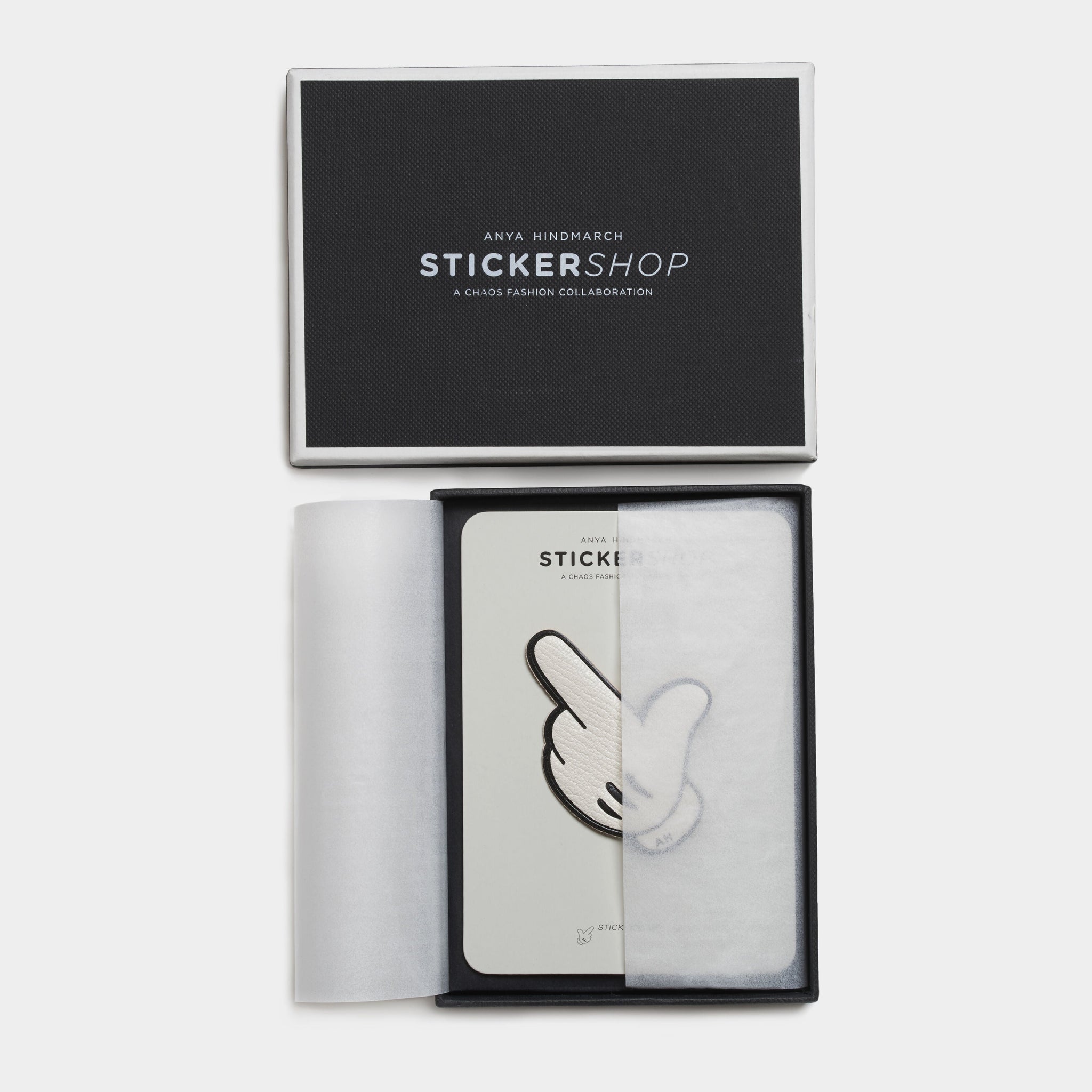 Mickey Pointing Leather Sticker -

          
            Capra in Chalk -
          

          Anya Hindmarch US

