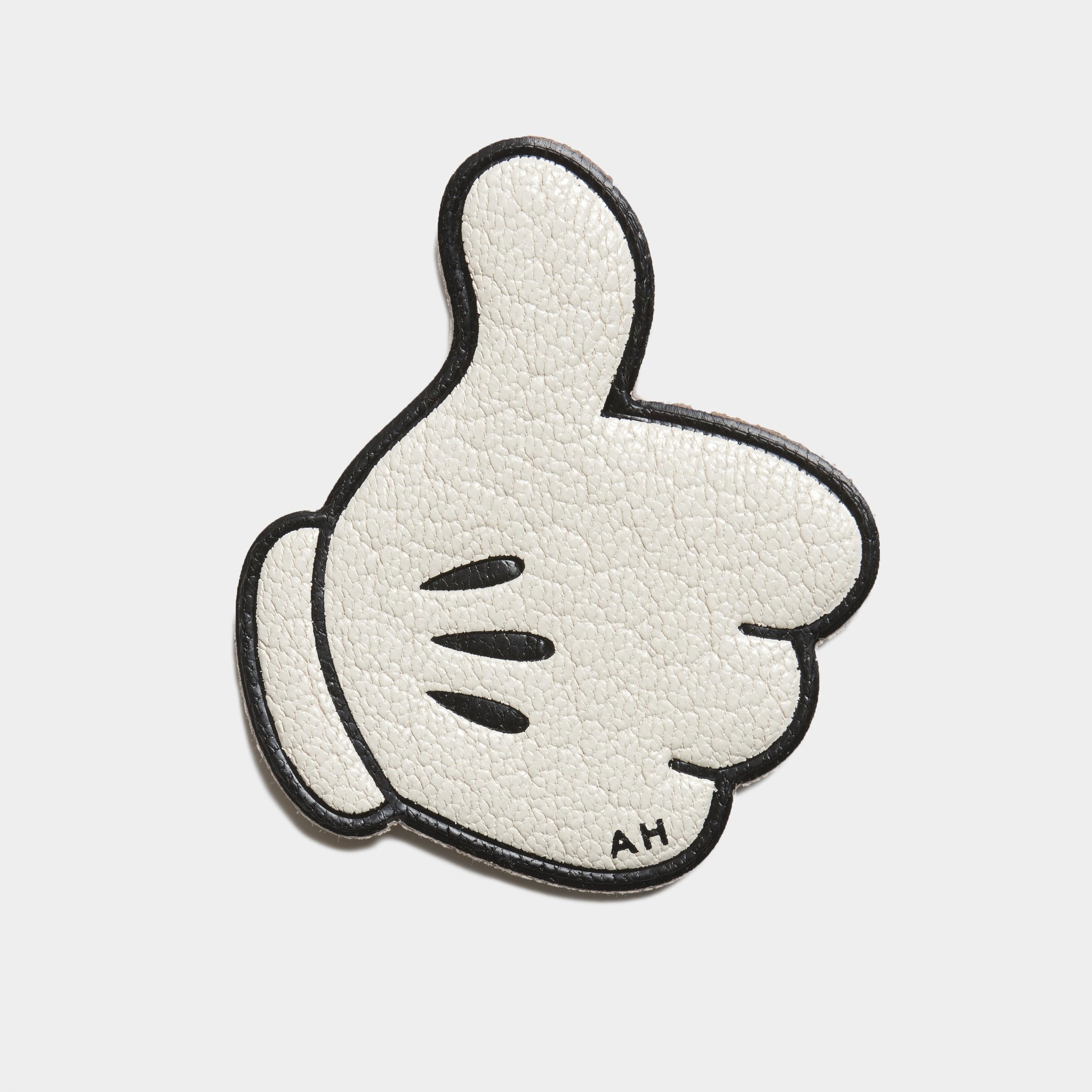 Mickey Thumbs up Leather Sticker -

          
            Metallic Capra in Chalk -
          

          Anya Hindmarch US

