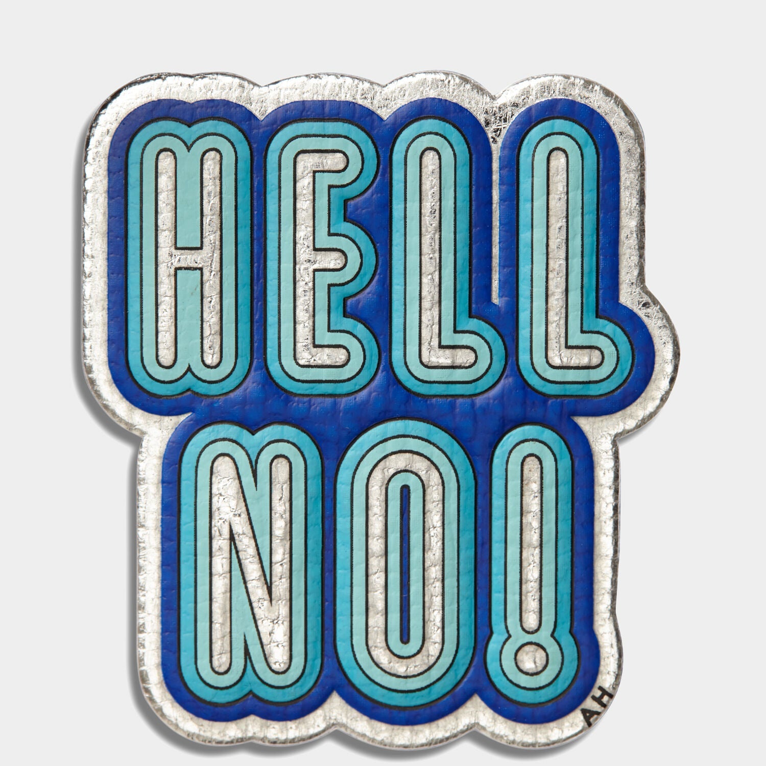 Hell No! Sticker -

          
            Metallic Capra in Silver -
          

          Anya Hindmarch US
