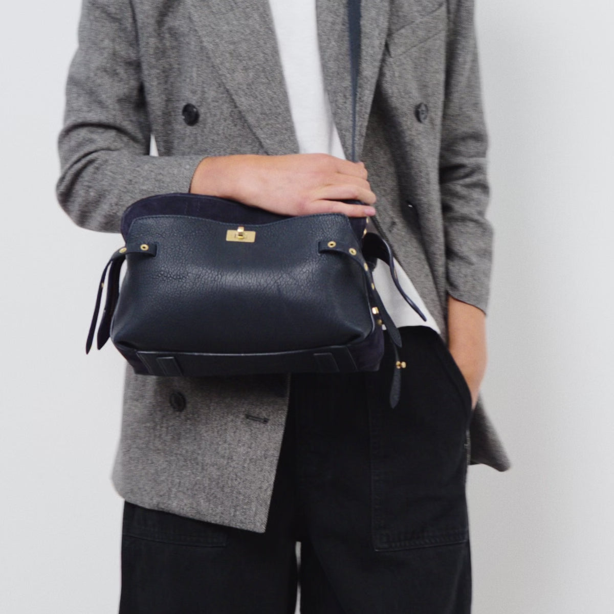 Wilson Eyelet Cross-body -

          
            Suede in Marine Blue -
          

          Anya Hindmarch US
