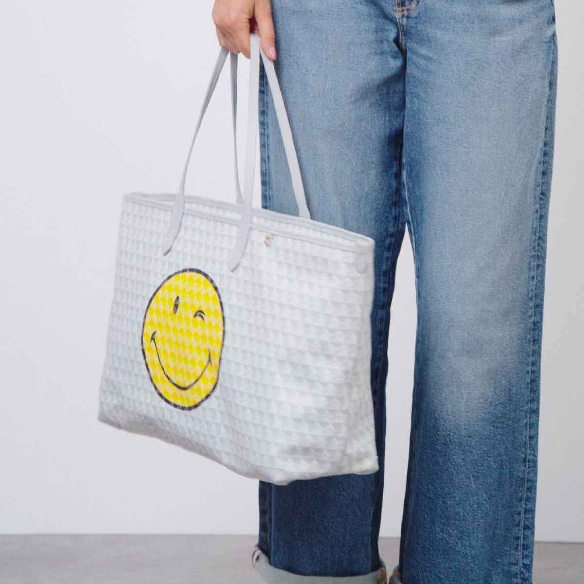 I Am A Plastic Bag Wink Zipped Tote -

          
            Recycled Canvas in Frost -
          

          Anya Hindmarch US
