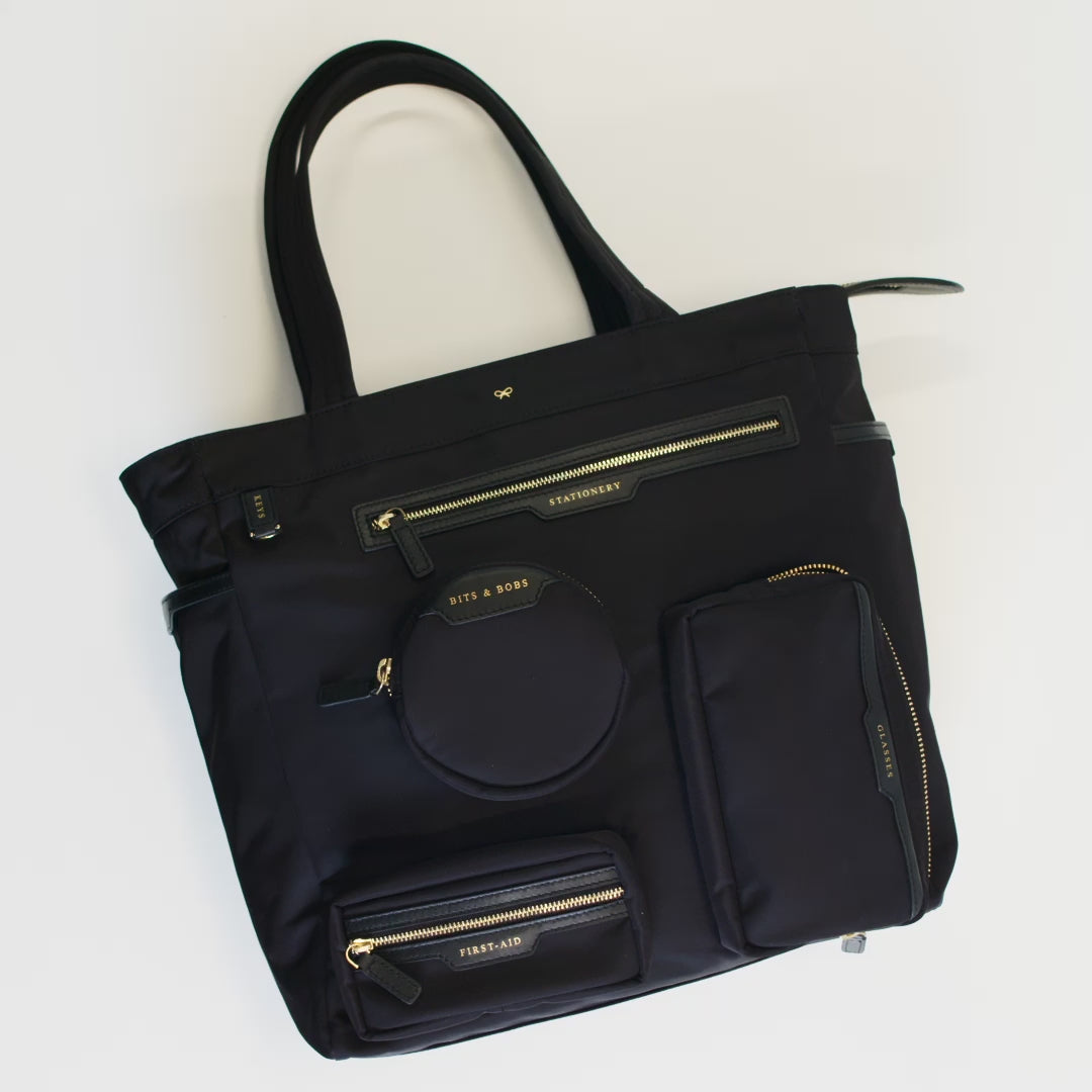 Commuter Tote -

          
            Regenerated Econyl® in Black -
          

          Anya Hindmarch US
