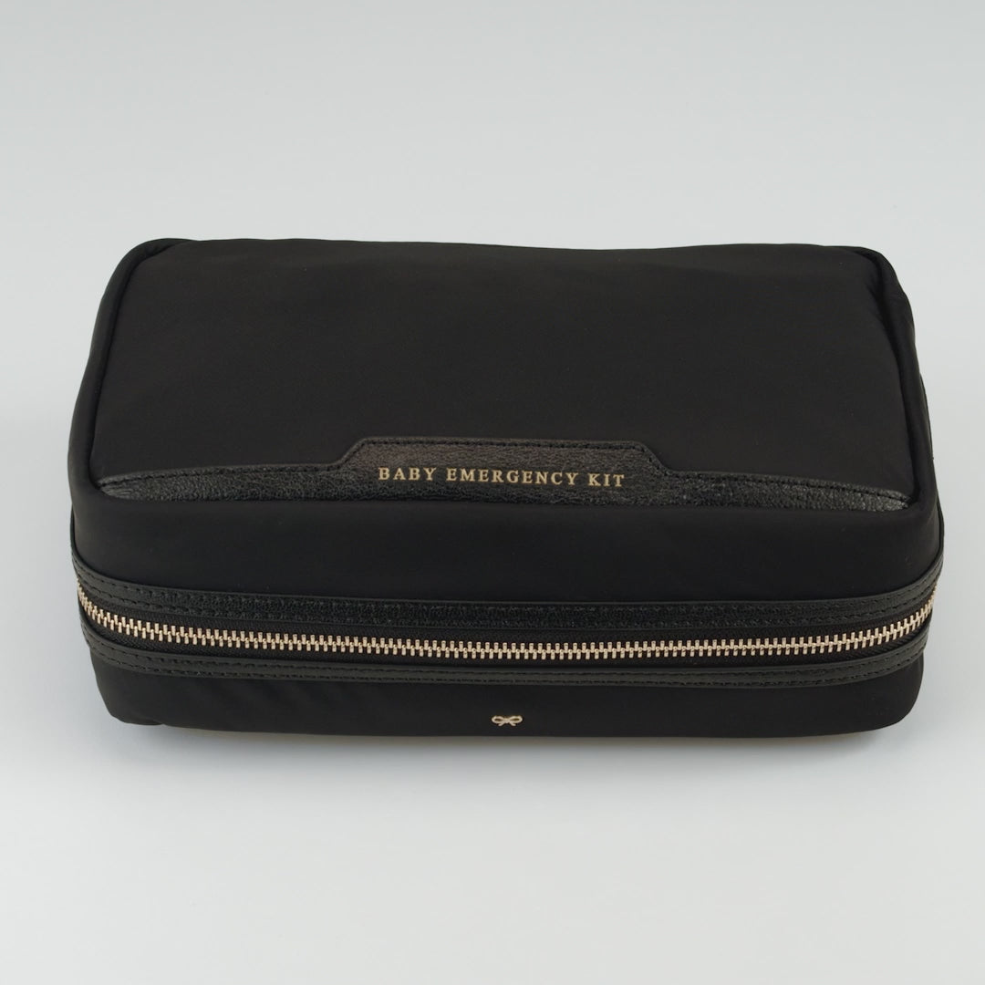 Logo Baby Emergency Kit -

          
            Jacquard Nylon in Black -
          

          Anya Hindmarch US
