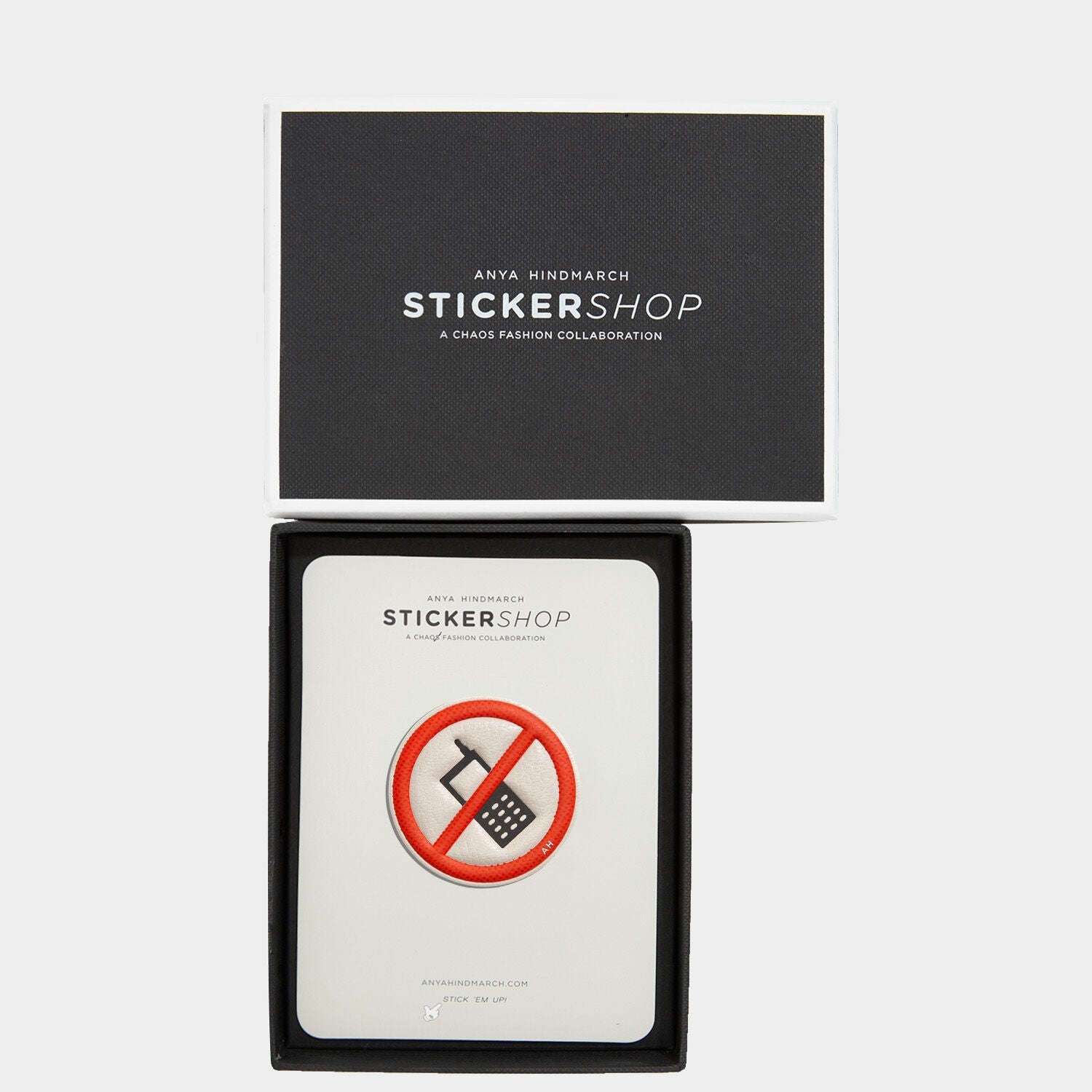 No Mobiles Leather Stickers -

          
            Capra in Chalk -
          

          Anya Hindmarch US
