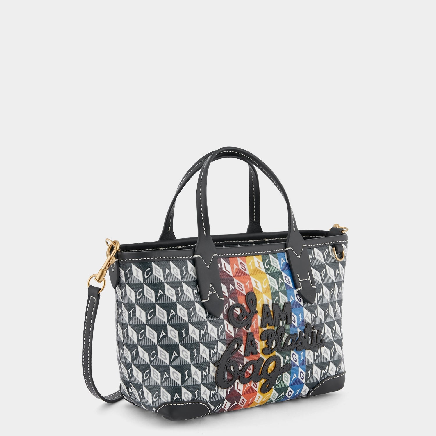 I Am A Plastic Bag Mini Motif Tote -

                  
                    Recycled Coated Canvas in Charcoal -
                  

                  Anya Hindmarch US
