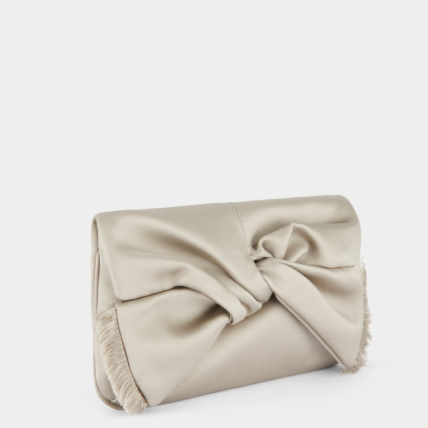 Anya Hindmarch Bow Clutch Bag in Double Satin