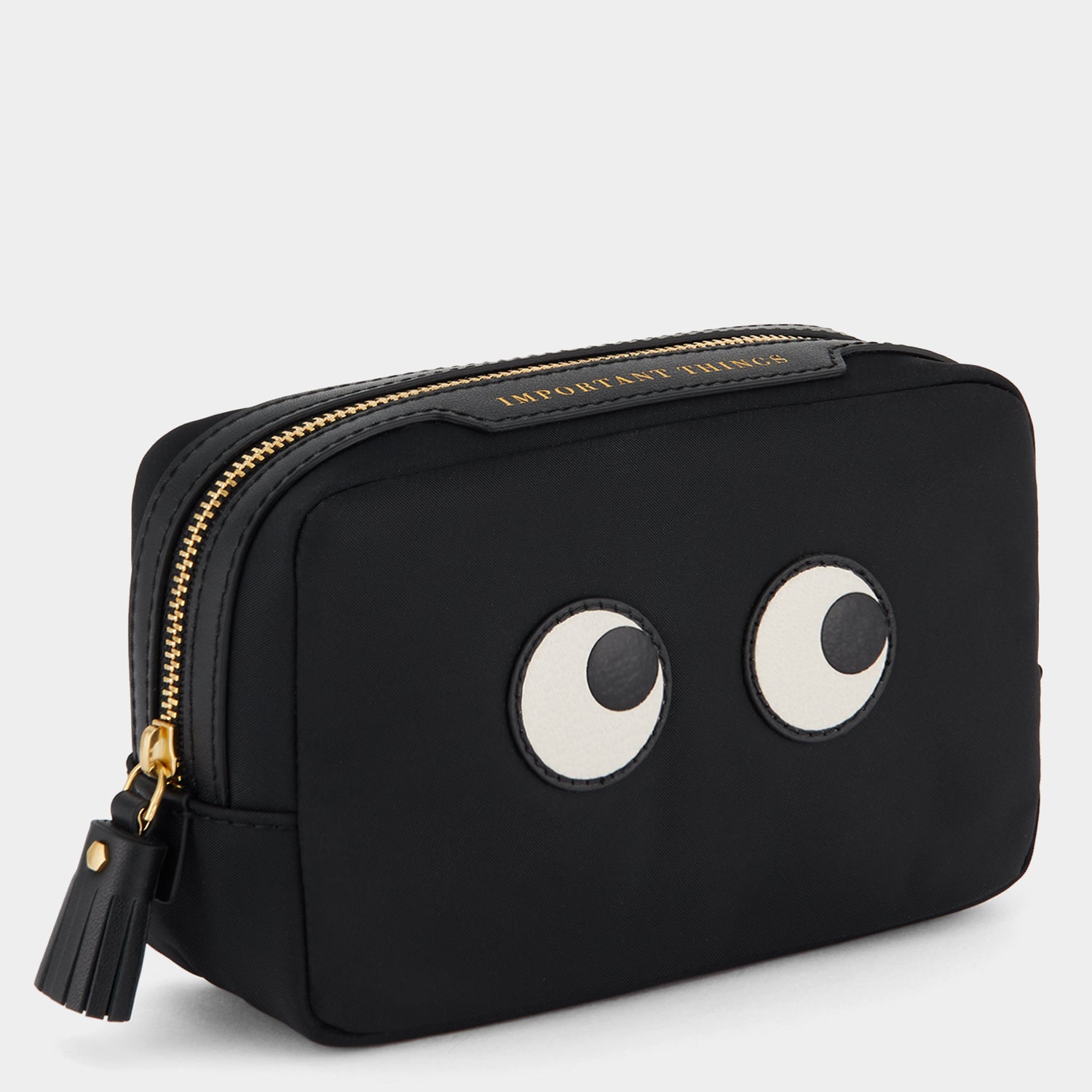 Anya Hindmarch Card Case Coin Purse Leather Black Eyes Simple Unique  Accessory | eBay