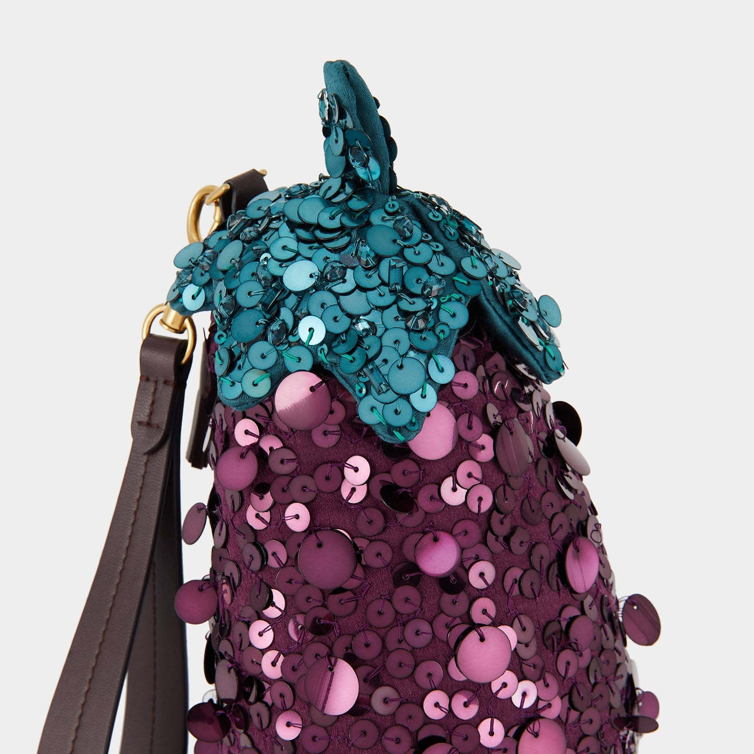 Aubergine Sequin Clutch -

                  
                    Recycled Satin and Sequins in Burgundy -
                  

                  Anya Hindmarch US
