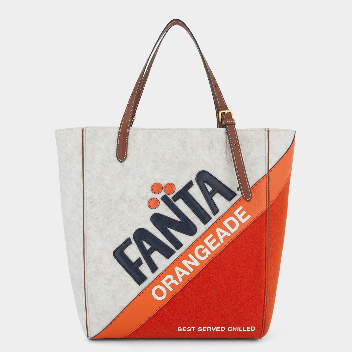 Anya Brands Fanta Felt Tote -

                  
                    Recycled Felt in Chalk/Clementine -
                  

                  Anya Hindmarch US
