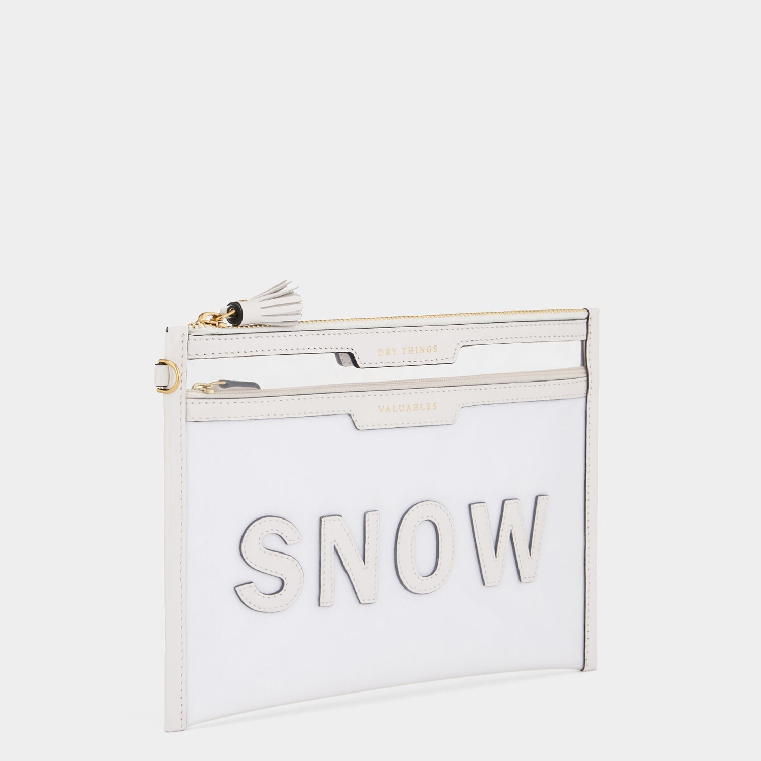 Snow Dry Things Pouch -

                  
                    Leather in White -
                  

                  Anya Hindmarch US
