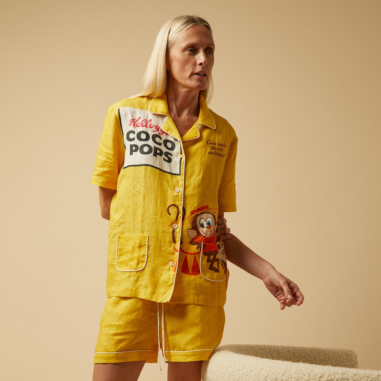 Anya Brands Coco Pops Short Pyjamas -

                  
                    Linen in Yellow -
                  

                  Anya Hindmarch US
