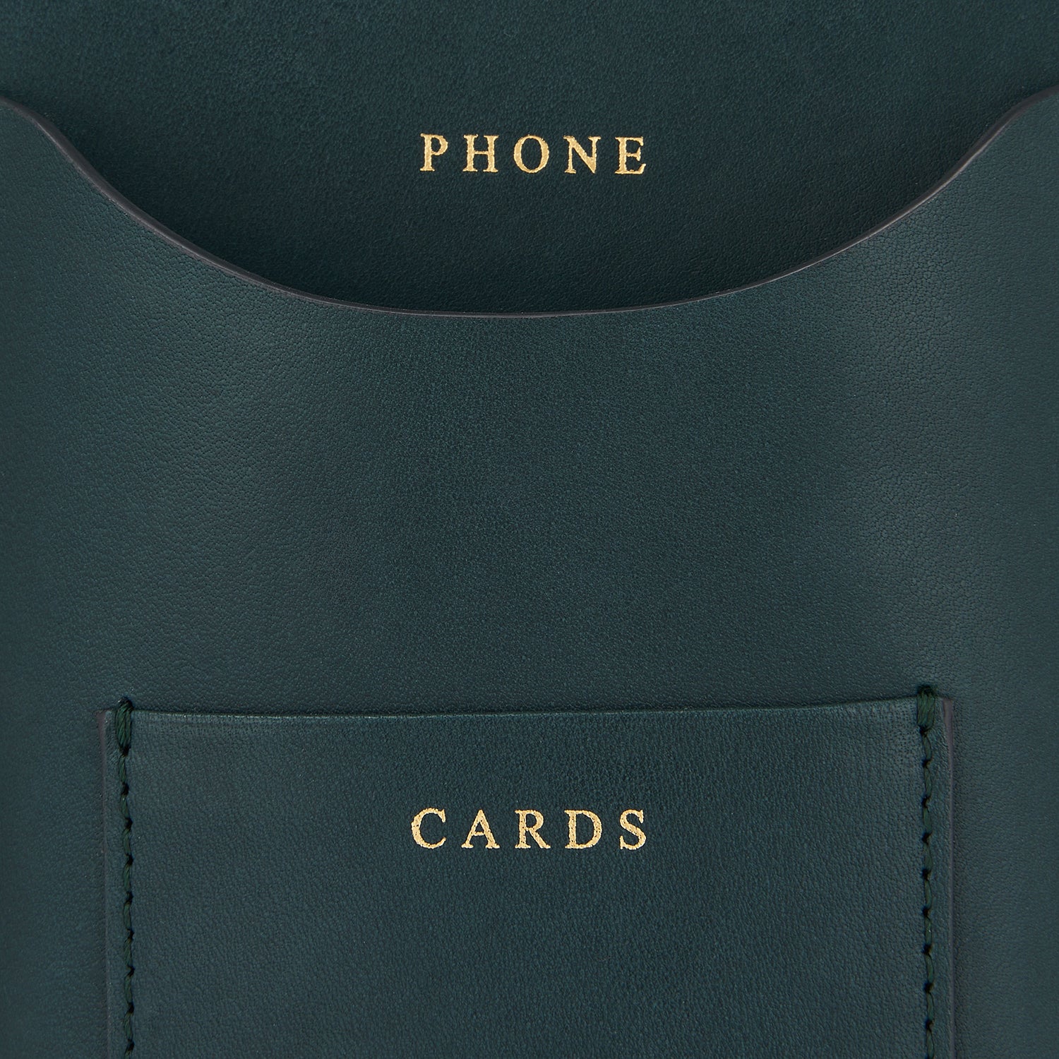 Nastro Phone Pouch on Strap -

                  
                    Flat Leather in Kelp -
                  

                  Anya Hindmarch US
