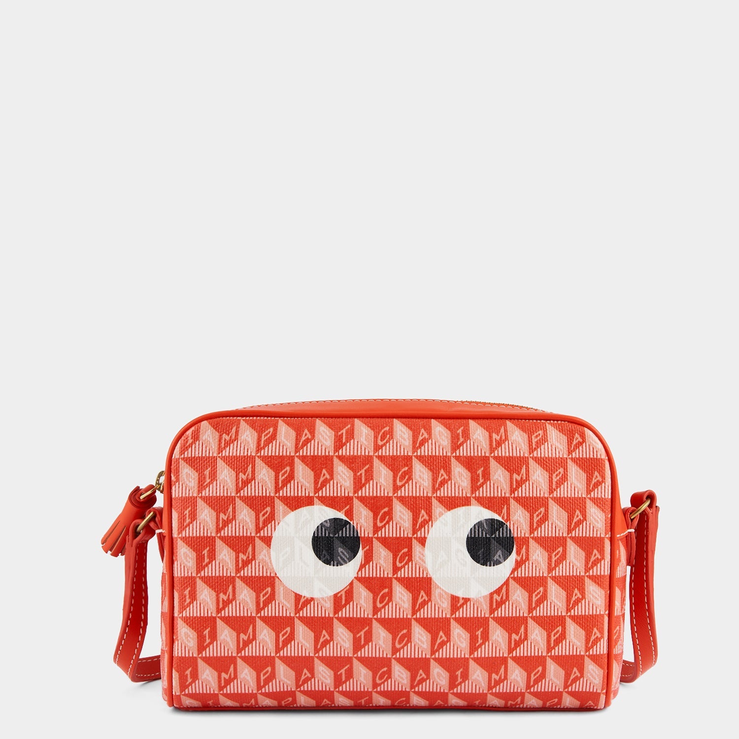 I Am A Plastic Bag Eyes Cross-body -

                  
                    Recycled Canvas in Dark Flame Red -
                  

                  Anya Hindmarch US
