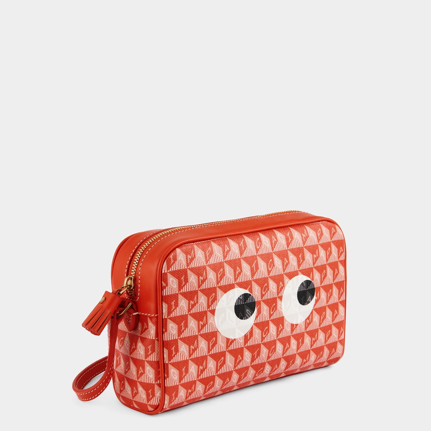 I Am A Plastic Bag Eyes Cross-body -

                  
                    Recycled Canvas in Dark Flame Red -
                  

                  Anya Hindmarch US
