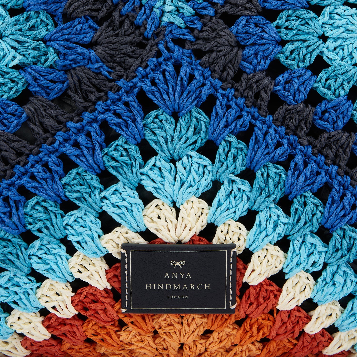 Anya Hindmarch Bow Crocheted Raffia Clutch