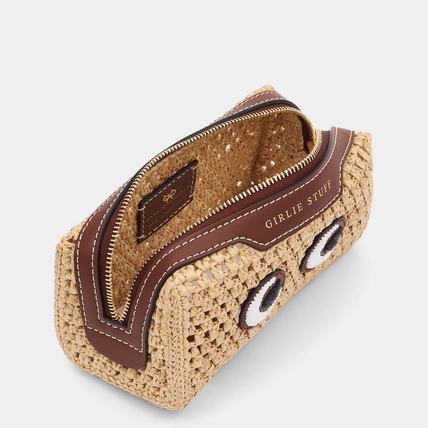 Eyes Girlie Stuff Pouch -

                  
                    Raffia in Natural -
                  

                  Anya Hindmarch US
