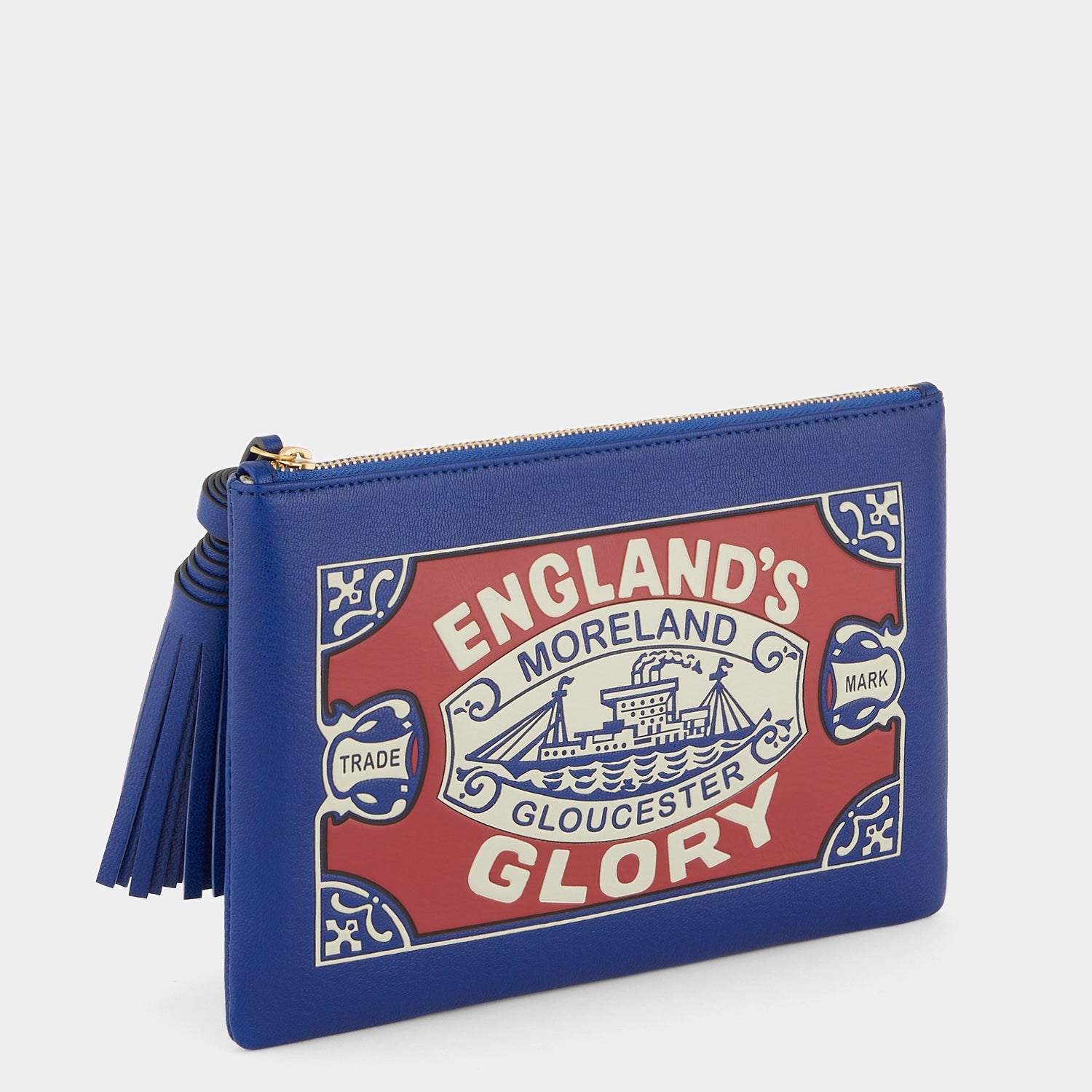 Anya Brands England's Glory Tassel Clutch -

                  
                    Capra Leather in Dark Blue -
                  

                  Anya Hindmarch US
