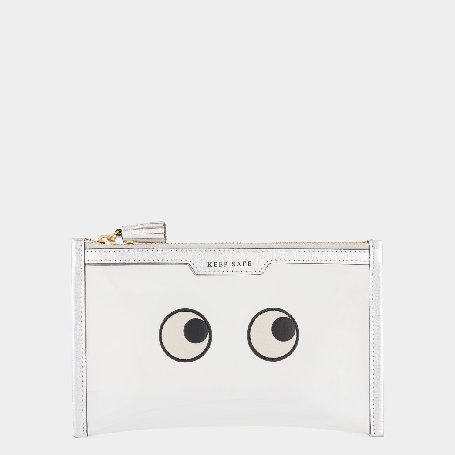 Eyes Keep Safe Pouch -

                  
                    Capra Leather in Silver Metallic -
                  

                  Anya Hindmarch US
