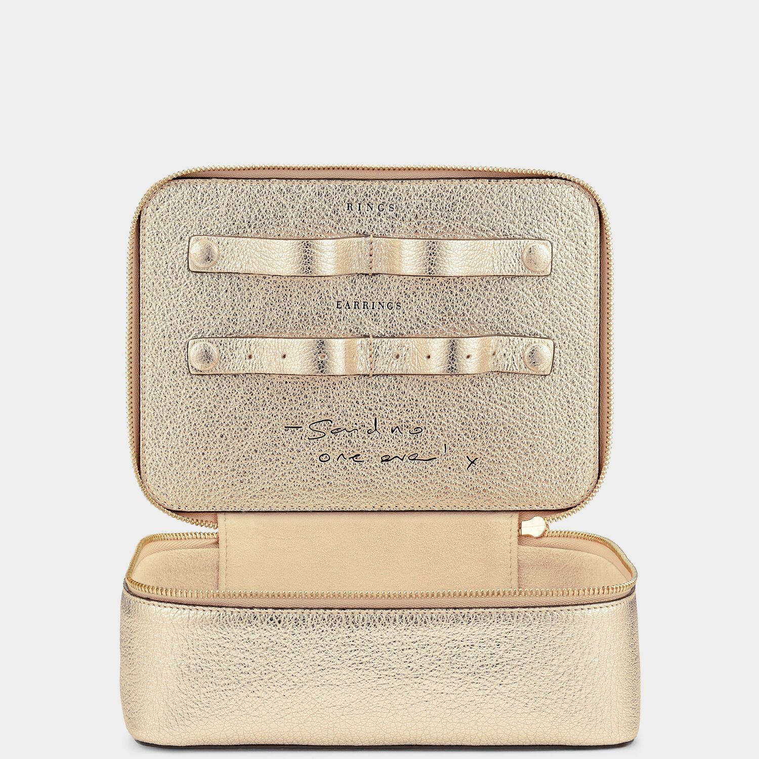 Bespoke Travelling Jewel Case -

                  
                    Metallic Capra in Pale Gold -
                  

                  Anya Hindmarch US
