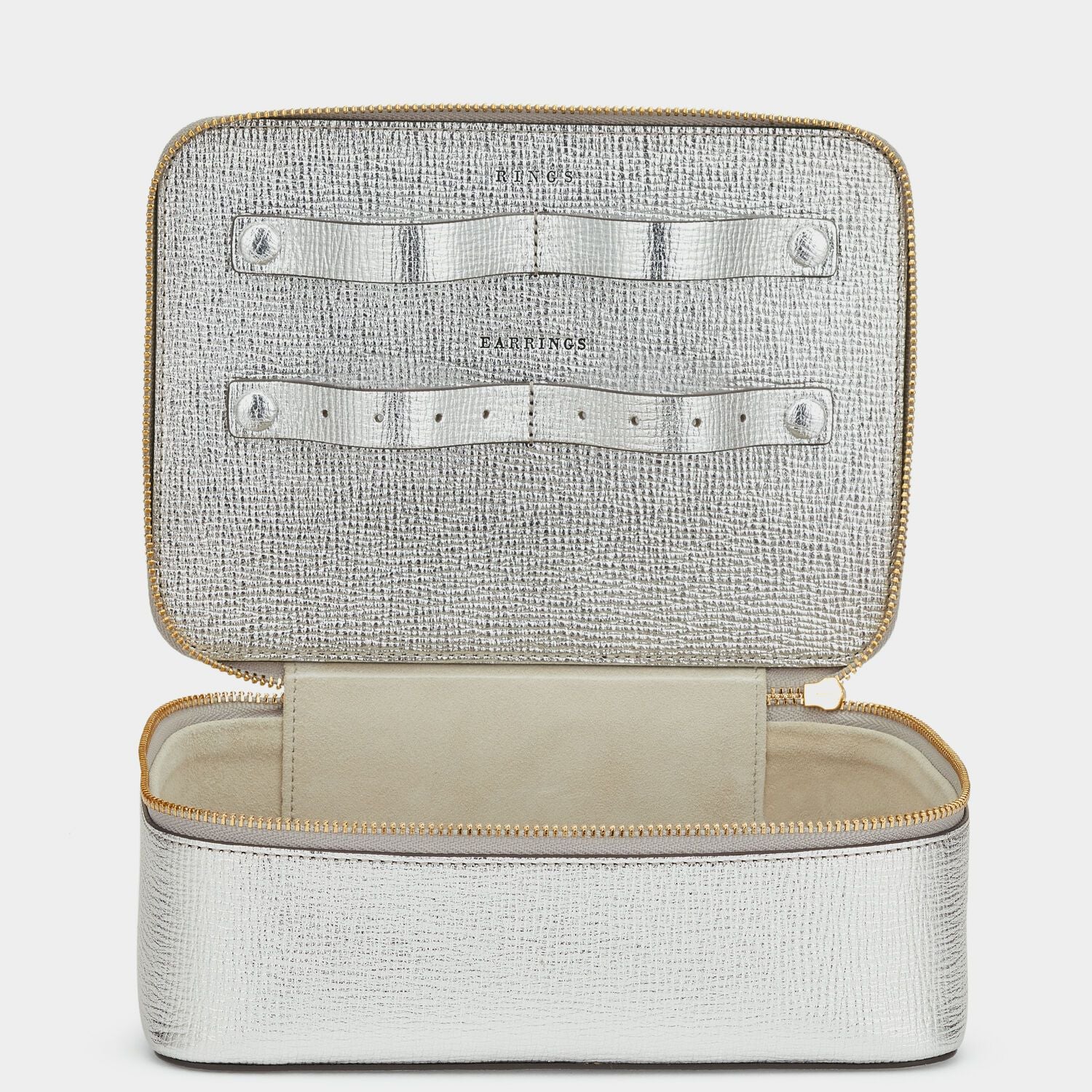 Bespoke Travelling Jewel Case -

                  
                    Metallic Capra in Silver -
                  

                  Anya Hindmarch US
