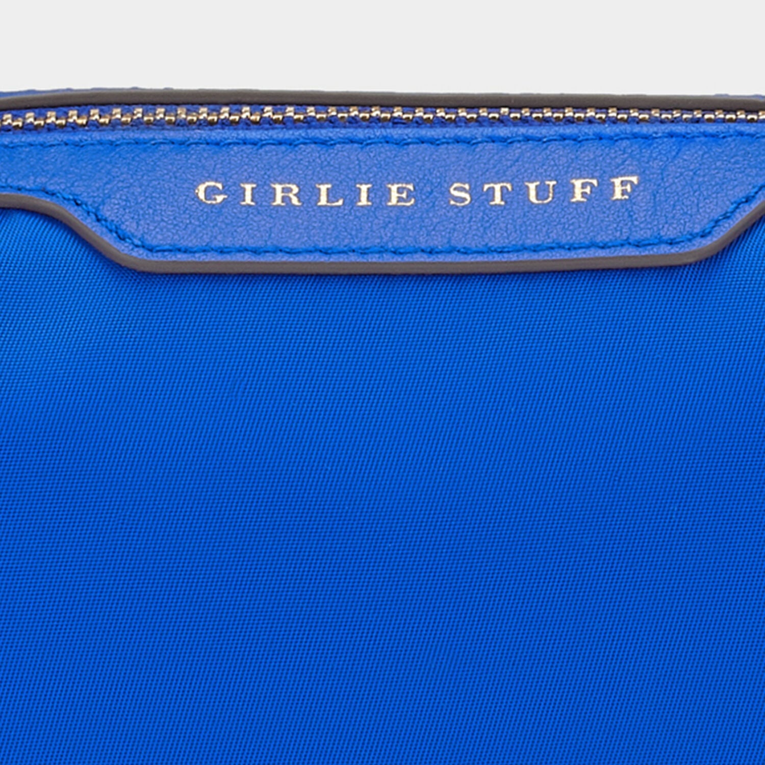 Girlie Stuff -

                  
                    ECONYL® Regenerated Nylon in Blue -
                  

                  Anya Hindmarch US
