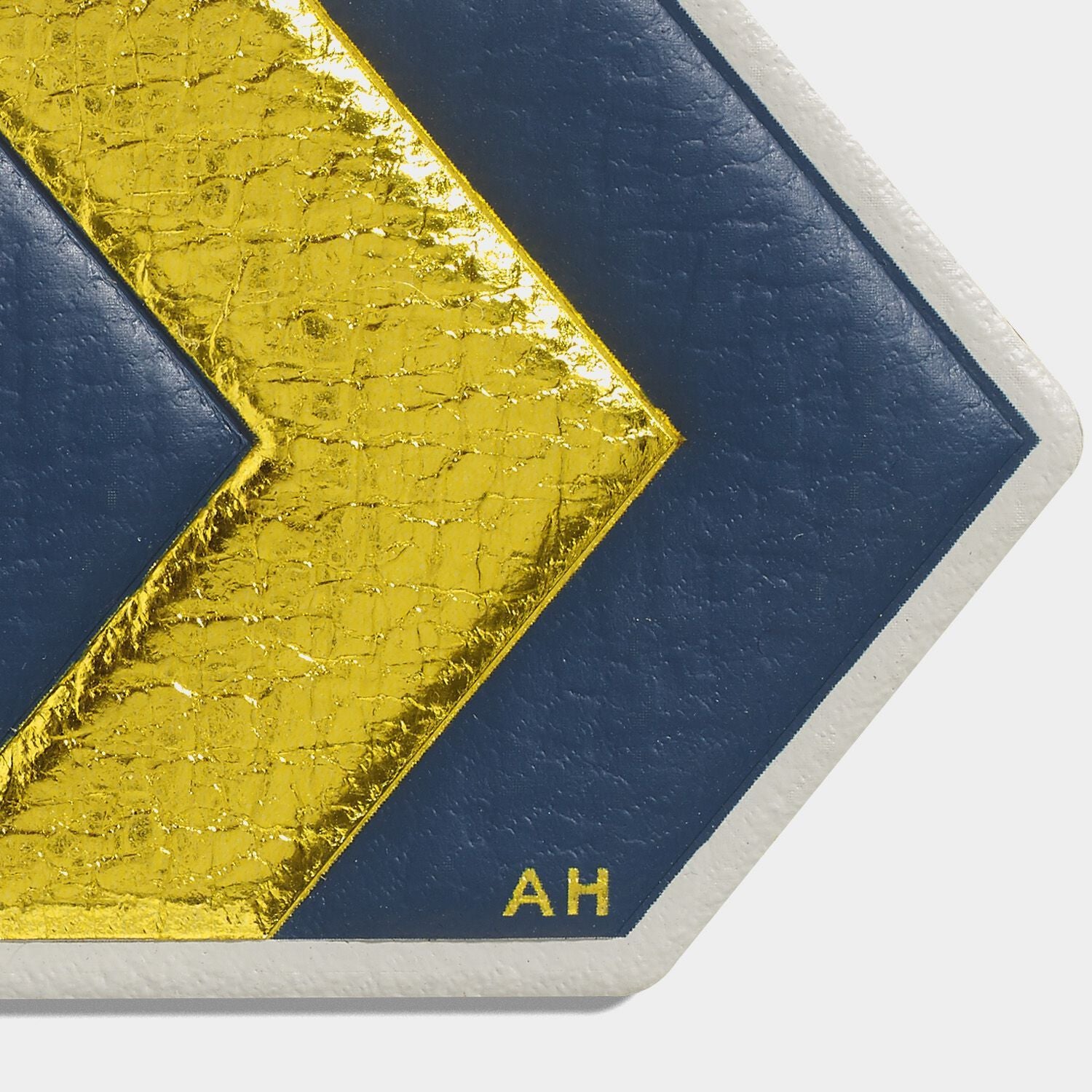 Chevron Leather Sticker -

                  
                    Metallic Capra in Mustard -
                  

                  Anya Hindmarch US
